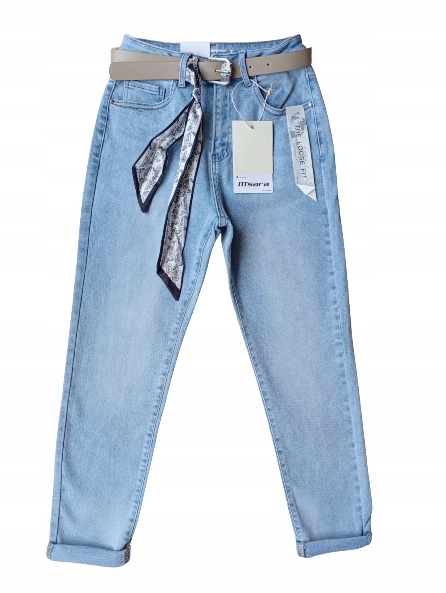 Spodnie damskie Jeans| M. Sara Mom Fit |Wysoki stan| Roz. L