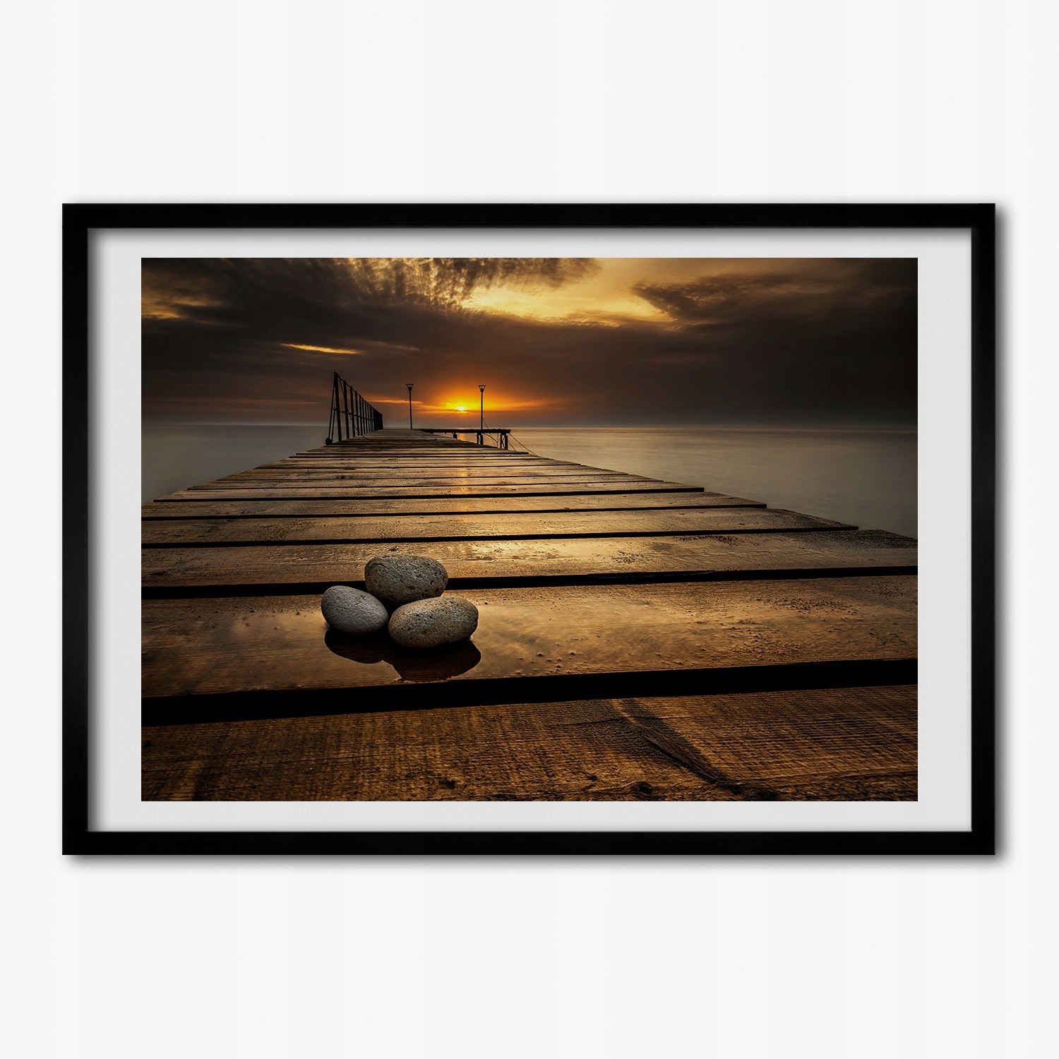 Foto rámeček obraz na zeď Dřevěné molo 100x70