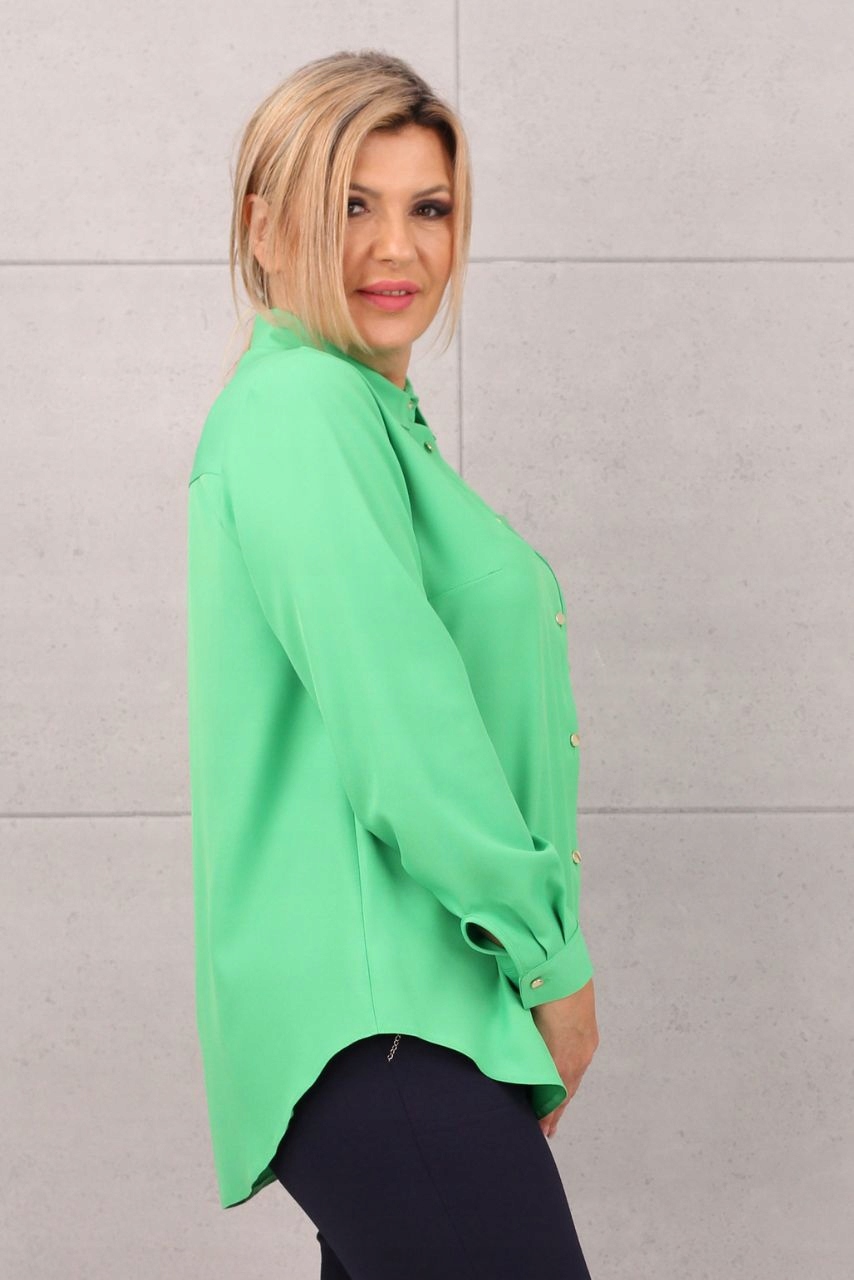 KOSZULA DAMSKA KLASYCZNA ELEGANCKA KOŁNIERZ Rozmiar 44