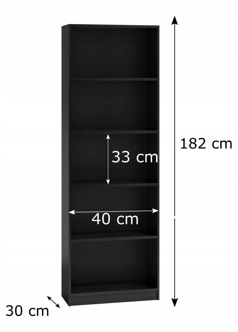 REGAŁ R40 - CZERŃ Głębokość mebla 30 cm