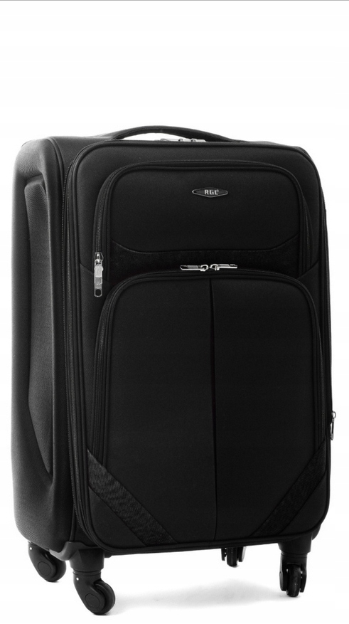 Walizka Średnia Materiałowa Bagaż Na 4 Kółkach S-010 Rgl Czarny