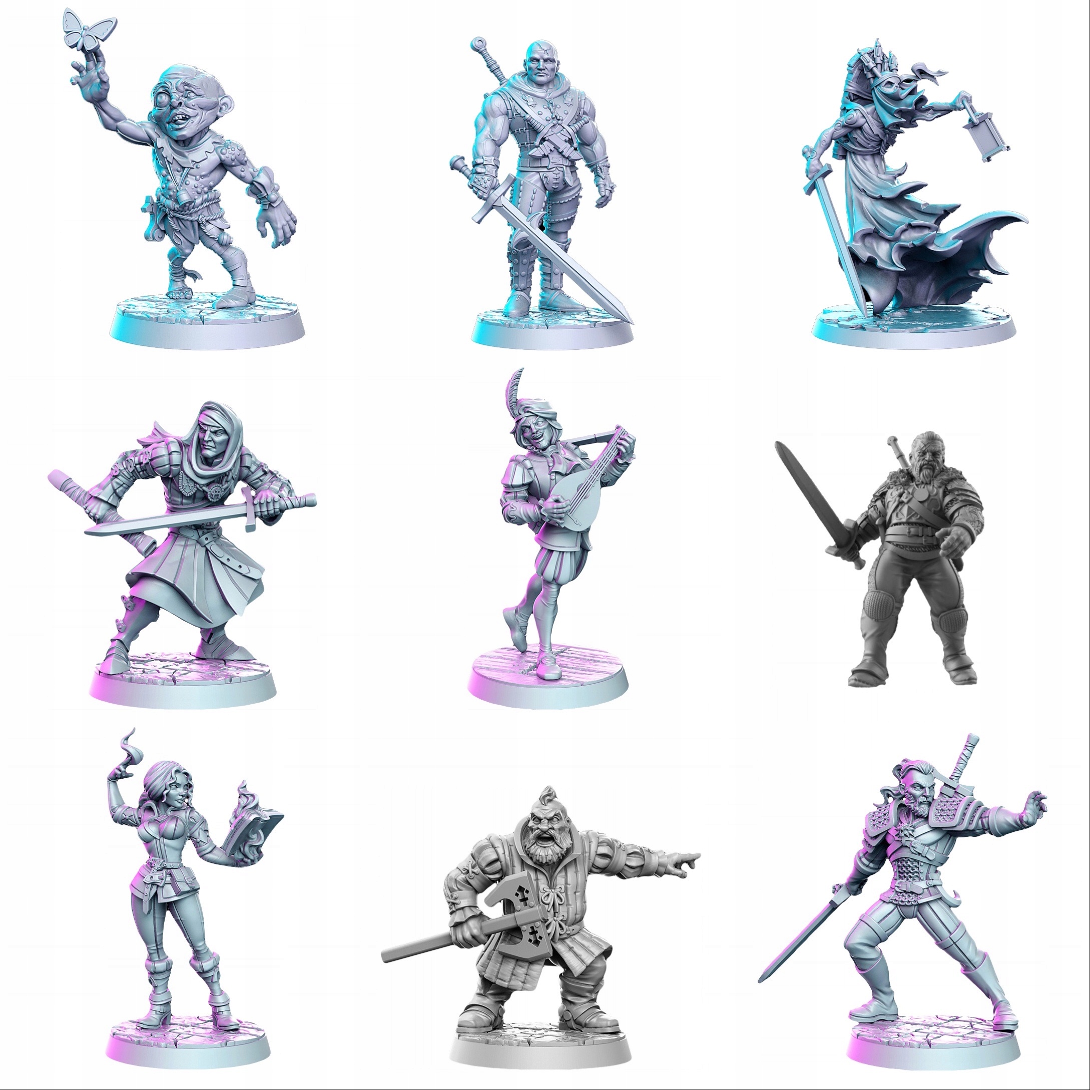 Figurka AG Duży zestaw figurek wiedźmin RPG