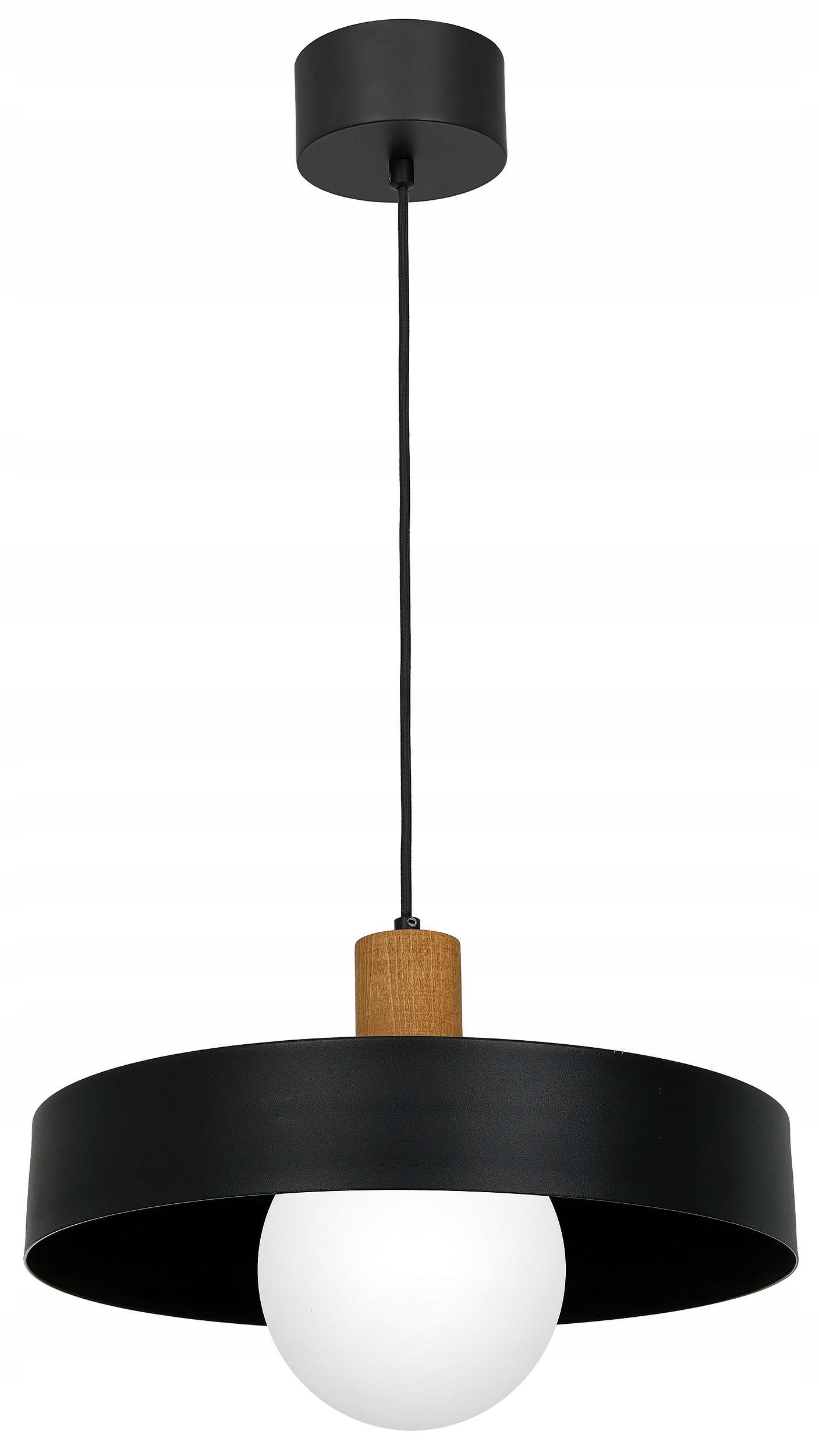 Závesná lampa Canan čierna Hnedá elegancia v industriálnom štýle