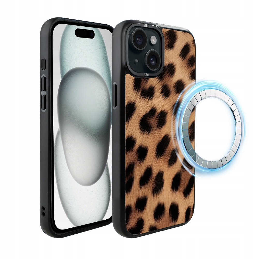 Pouzdro pro iPhone 15 Plus Ibizu DropGuard Matt s MagSafe, Panter