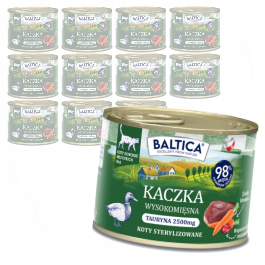 Levně Baltica Chutě regionů Kachna 12x185g Vlhké Krmivo pro sterilizované kočky
