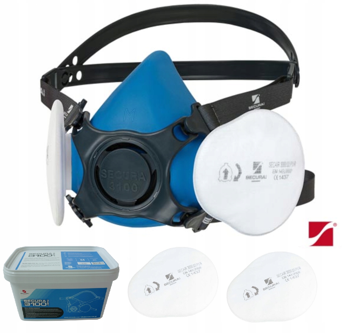 

Maska Secura 3100 Dust Przeciwpyłowa Filtry