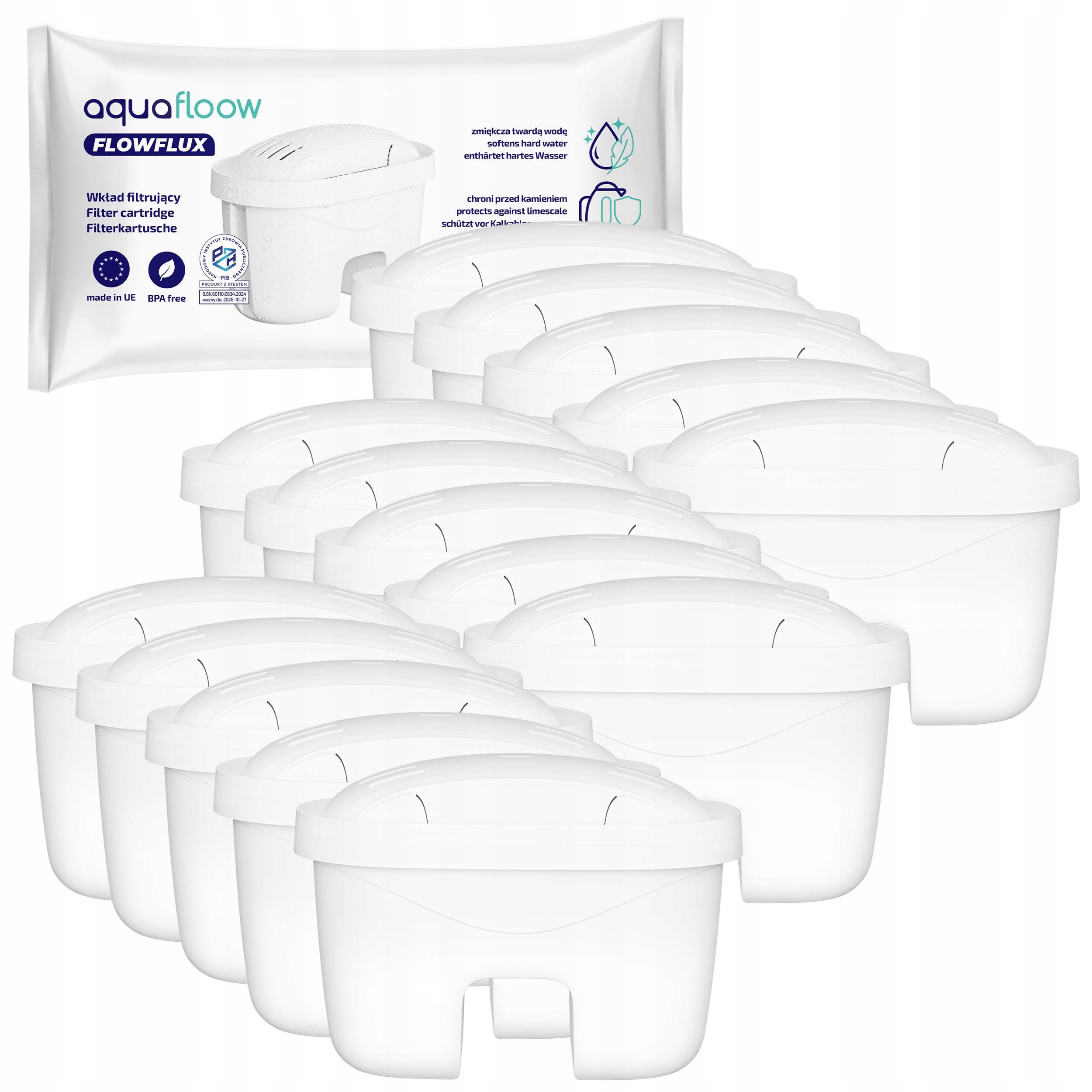 Wkład Aquafloow filtr do wody FlowFlux do dzbanek filtrujący Laica 15 szt