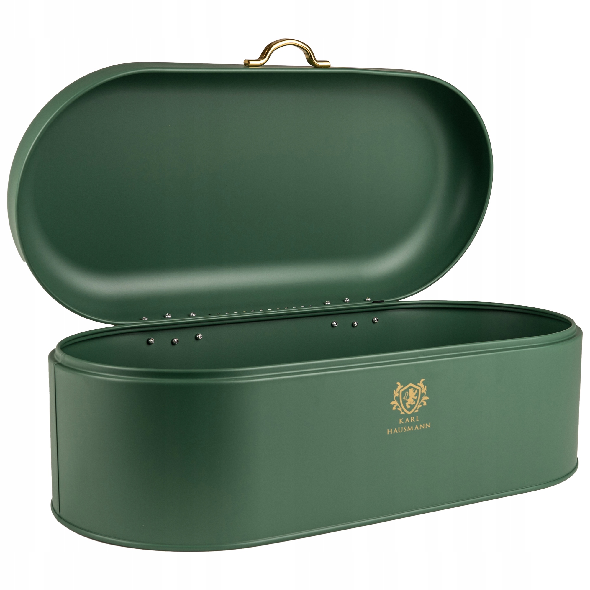 CHLEBAK POJEMNIK NA CHLEB NA PIECZYWO ZIELONY STAL NIERDZEWNA Kolor odcienie zieleni