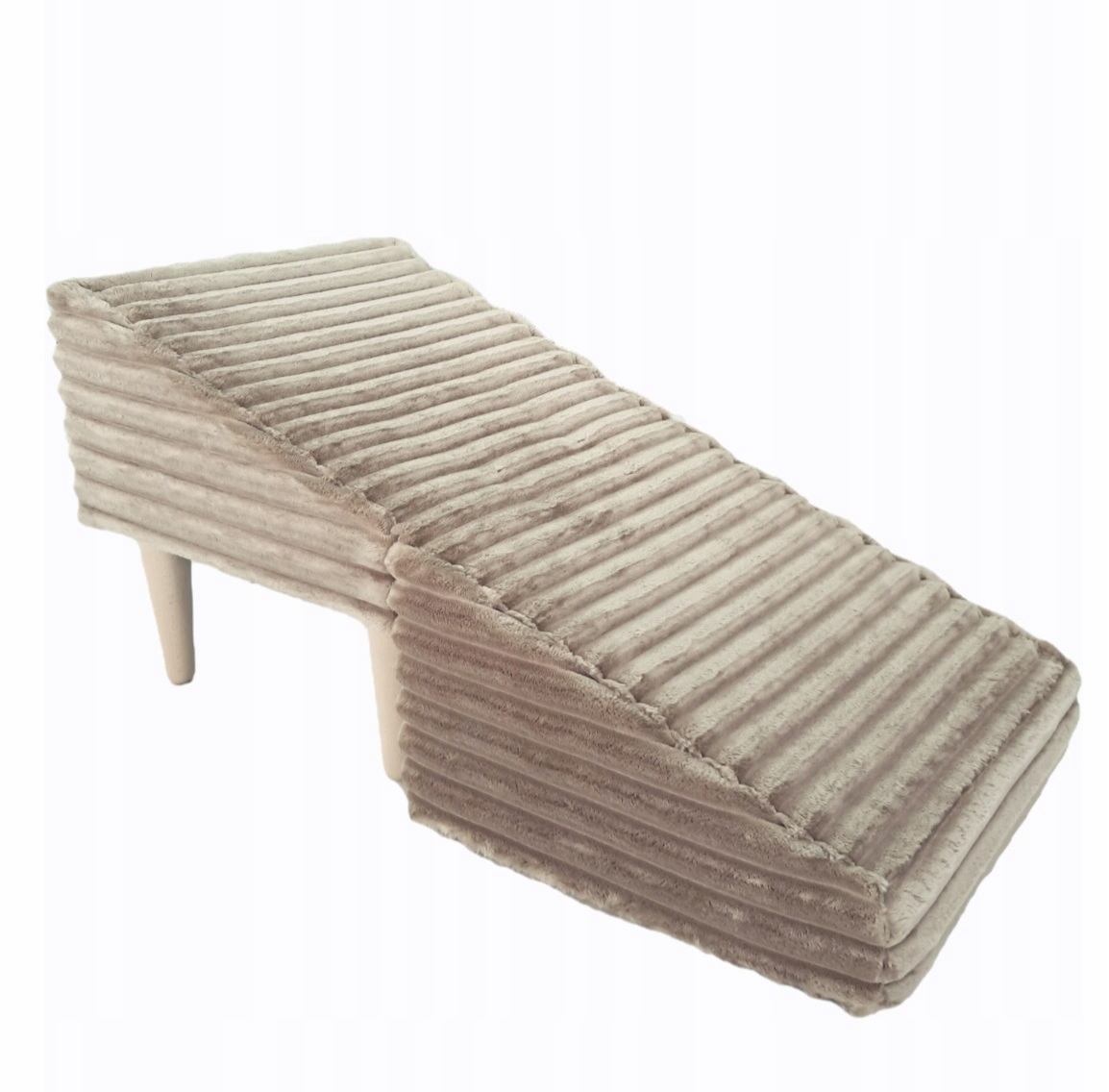 Podest Pufa 2w1 rampa dla psa i kota Miękki Sztruks Capucino Produkt Polski