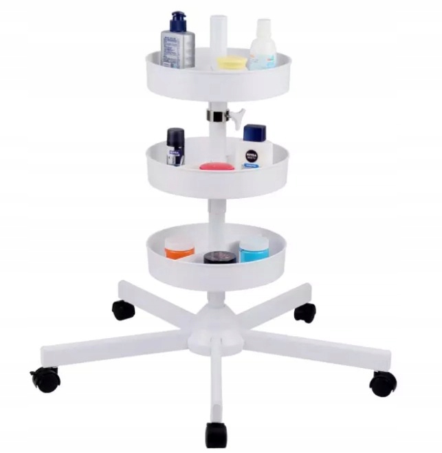 

Statyw 5 ramienny 3 półki na kółkach do lamp