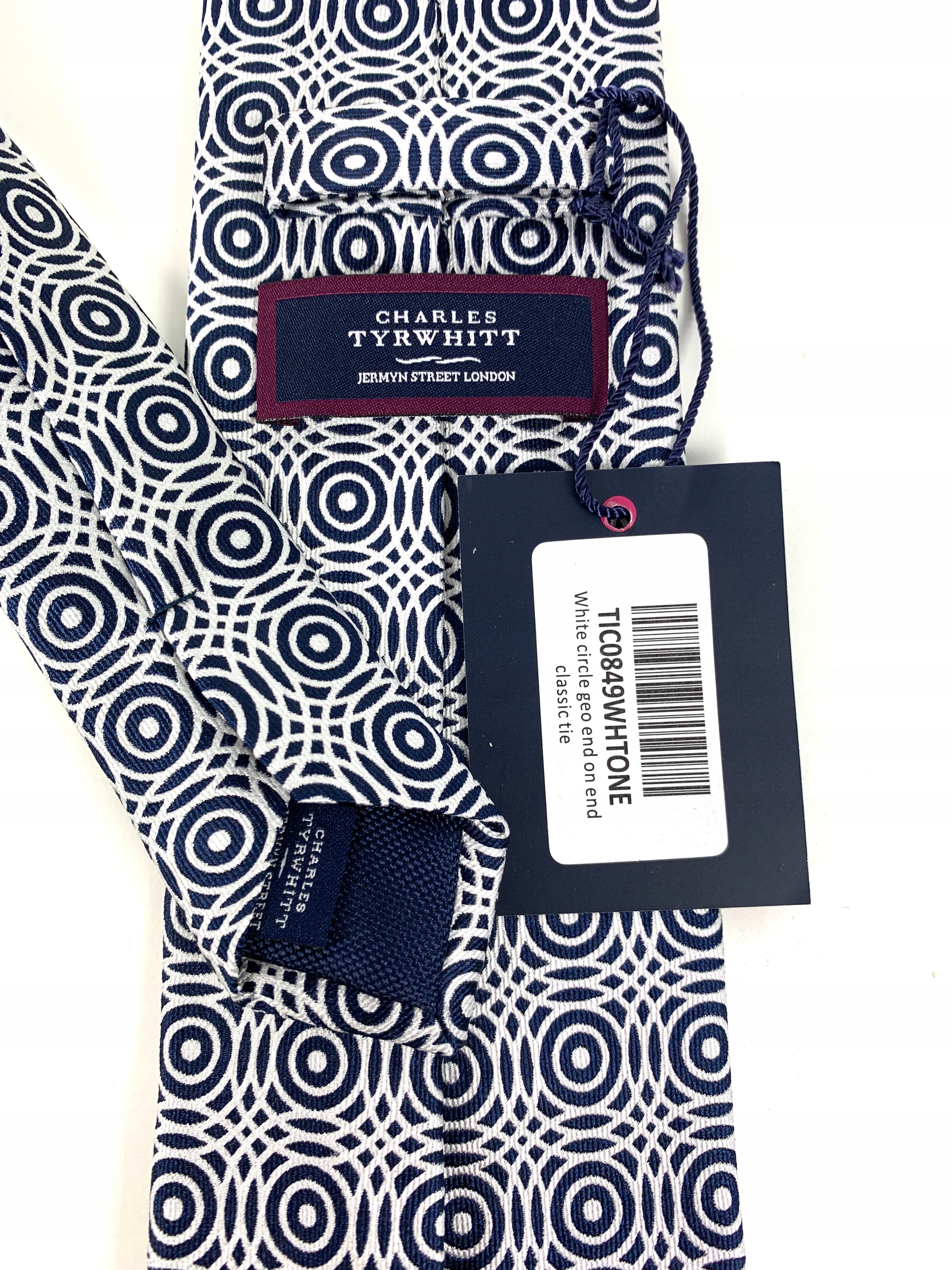 Elegancki krawat męski jedwabny CHARLES TYRWHITT Marka inna