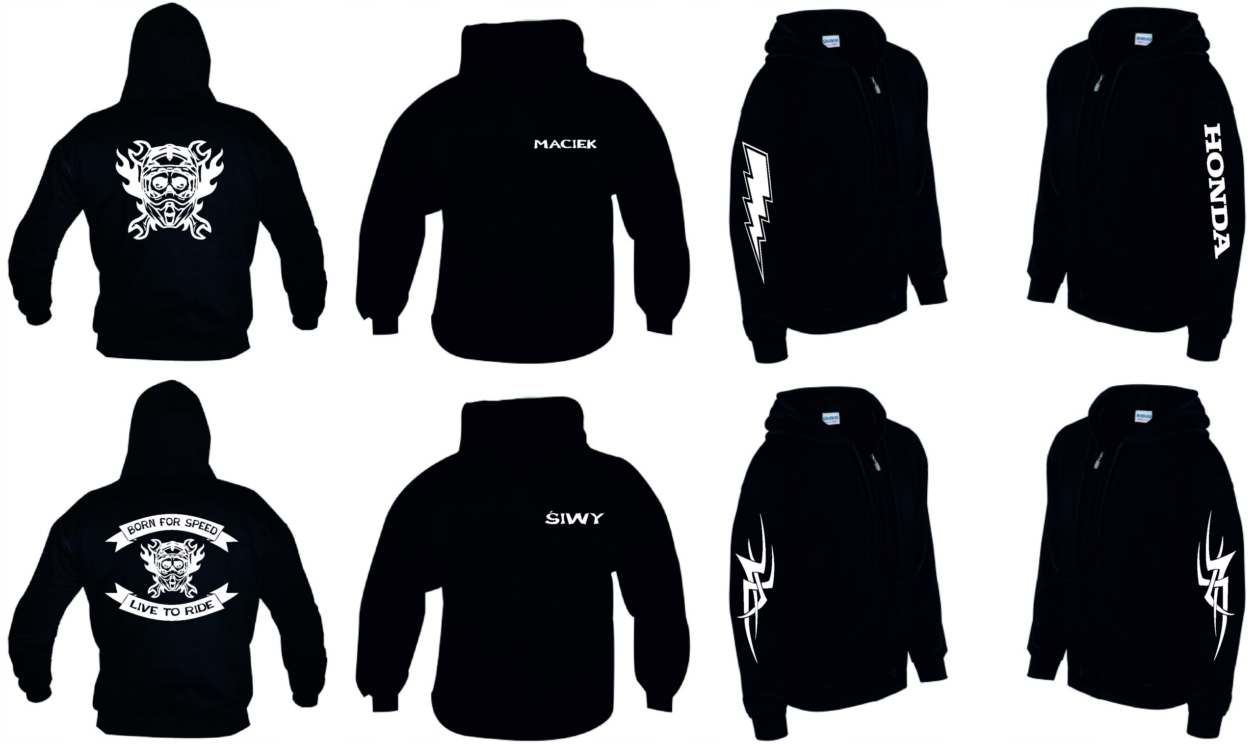 Bluza z kapturem Moto Różne wzory PROJEKT BMW Rodzaj Męskie
