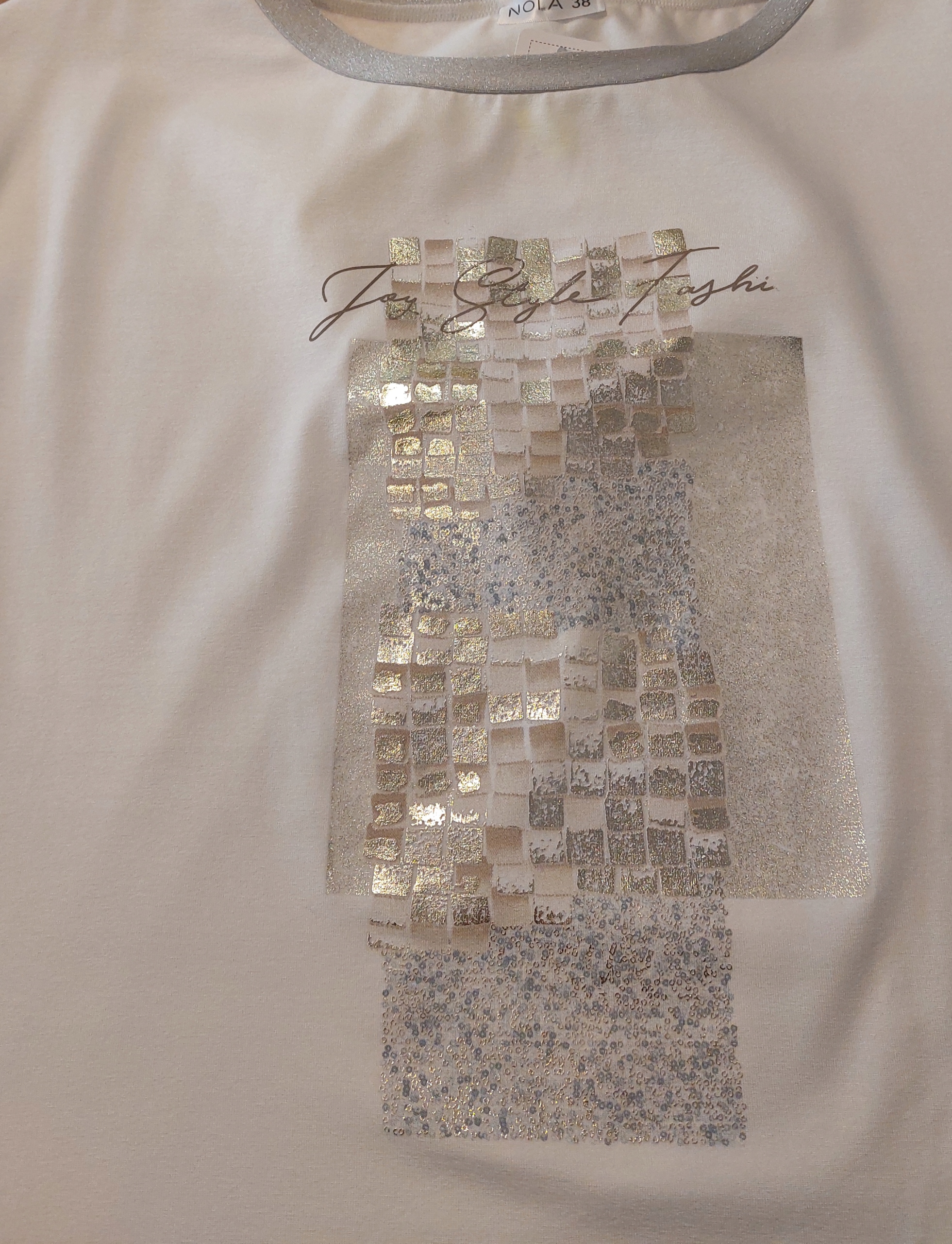 Nola bluzka dzianina nadruk połysk r 40 Materiał dominujący wiskoza