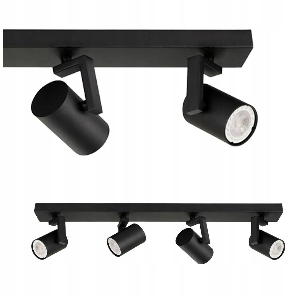 

Czarna lampa punktowa spot reflektor x4 Mola
