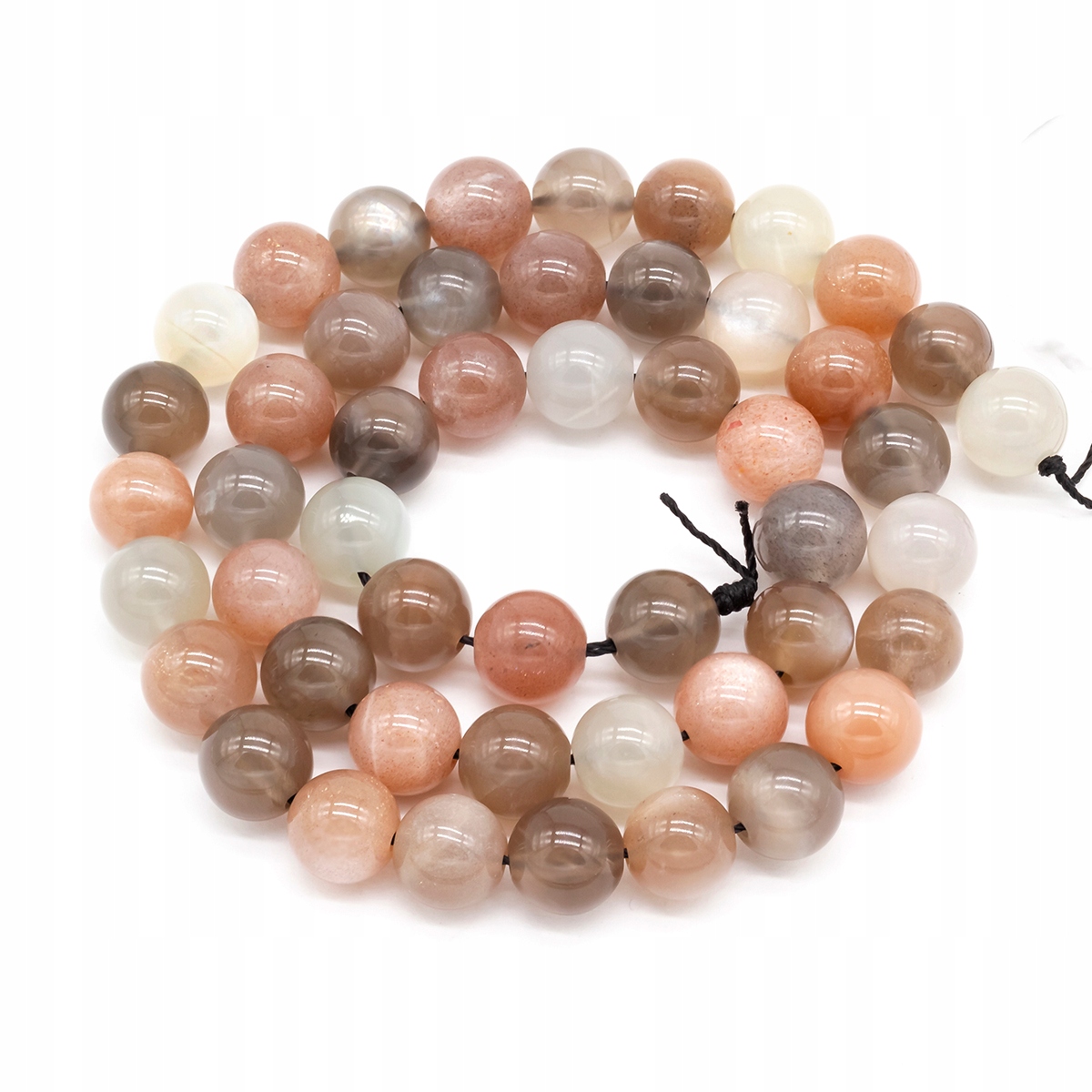 Korálky Přírodní Solární Kámen, Třída Aa, Kulaté, 8mm, 45ks/37cm/nit