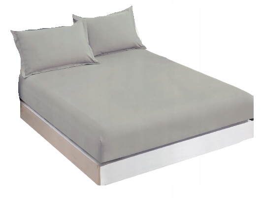 

Bawełniane Prześcieradło Z Gumką 160x200 Stalowe