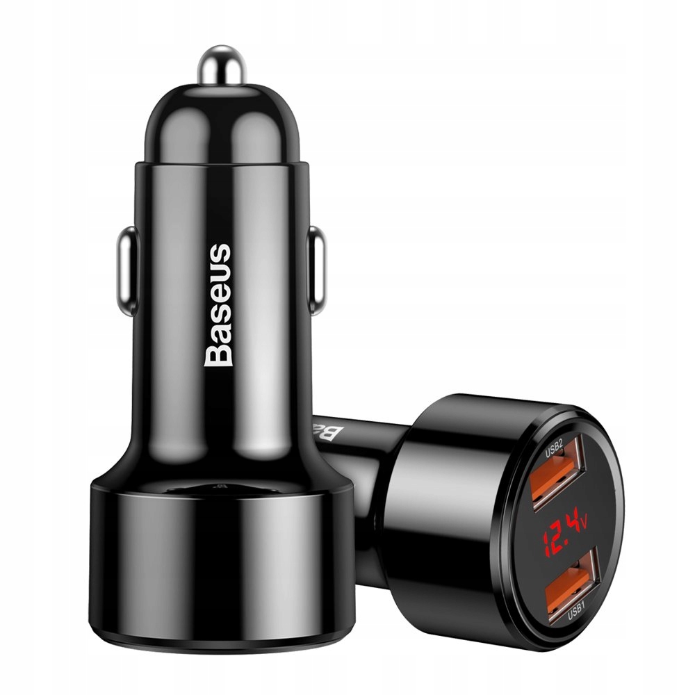 Baseus ładowarka samochodowa Magic Series Dual Qc QC3.0 2xUSB 45W 6A Led