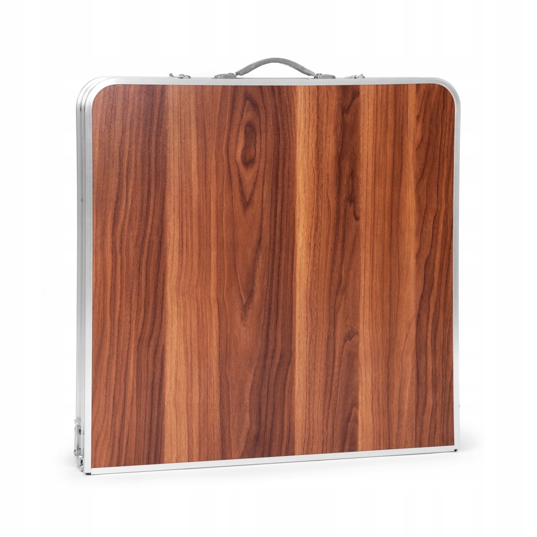 STOLIK TURYSTYCZNY SKŁADANY STÓŁ OGRODOWY ZESTAW 4 KRZESŁA BRĄZOWY Styl nowoczesny