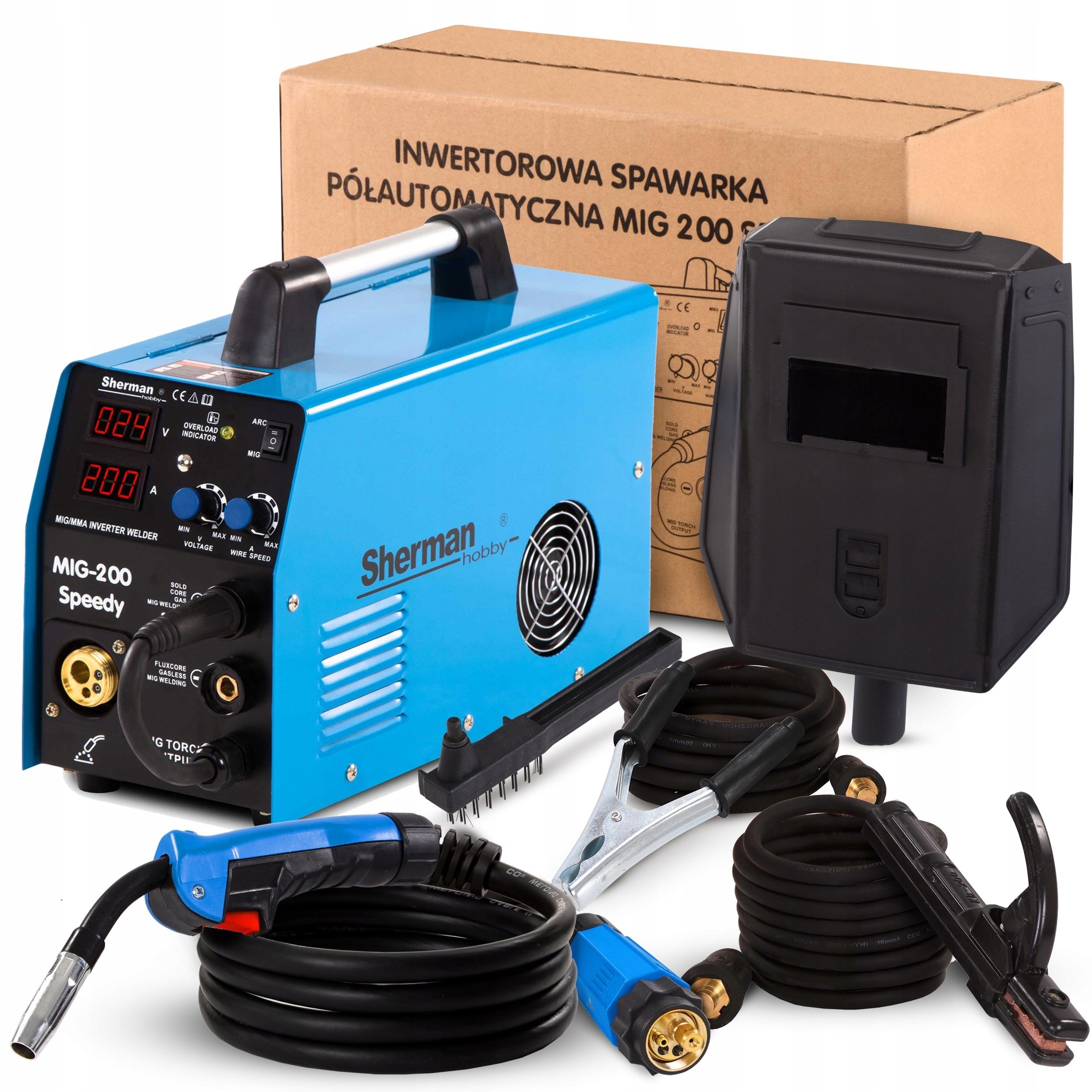 

Spawarka Migomat Sherman 200 Mig Mag Mma Flux Igbt