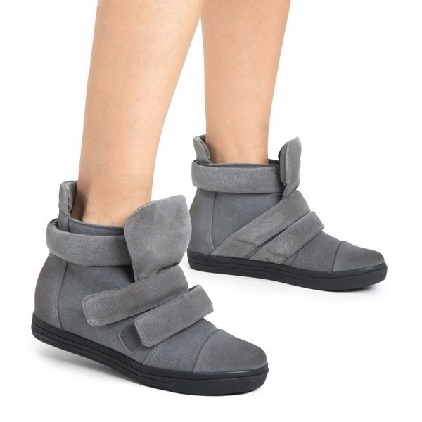 

Szare Damskie Sneakersy Na Koturnie Agunda 37