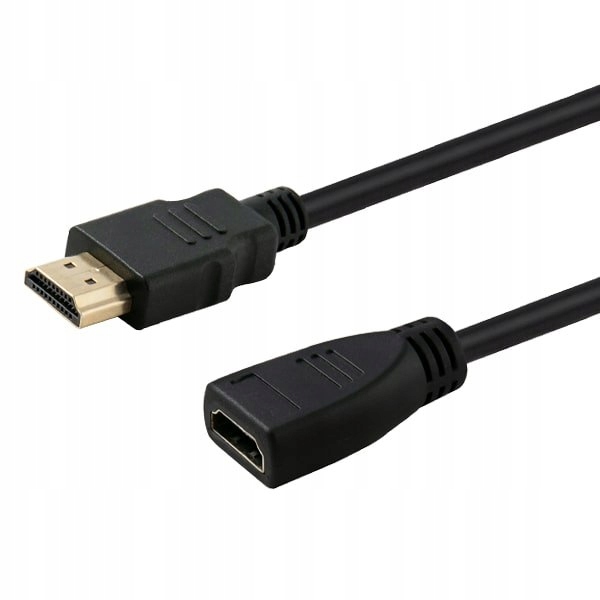 Przedłużacz z przesłoną Savio CL-132 (hdmi F Hdmi M; 1m; kolor czarny)