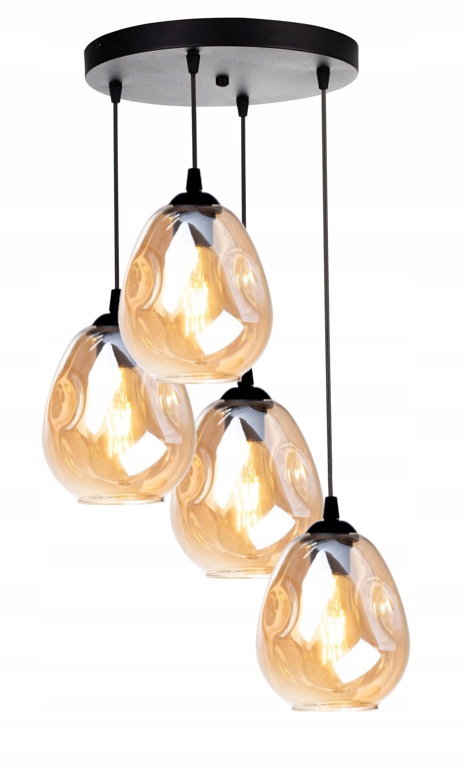 

Lampa Wisząca Sufitowa Żyrandol Plafon Led Szkło