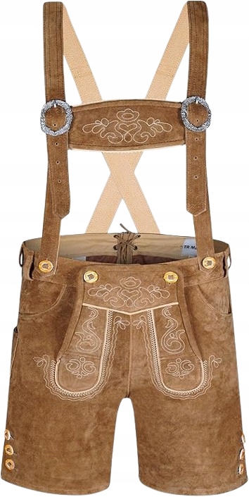 Tr Martha Pánské Kožené Kraťasy S Herbovými Výšivkami 46 J5C