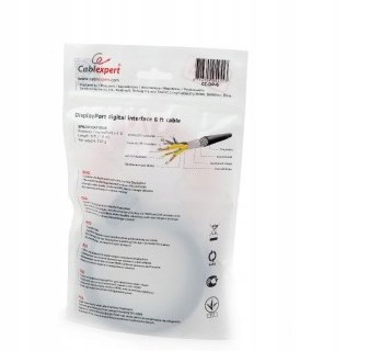 Kabel GEMBIRD CC-DP2-6 (DisplayPort M - DisplayPor Długość kabla 1.8 m