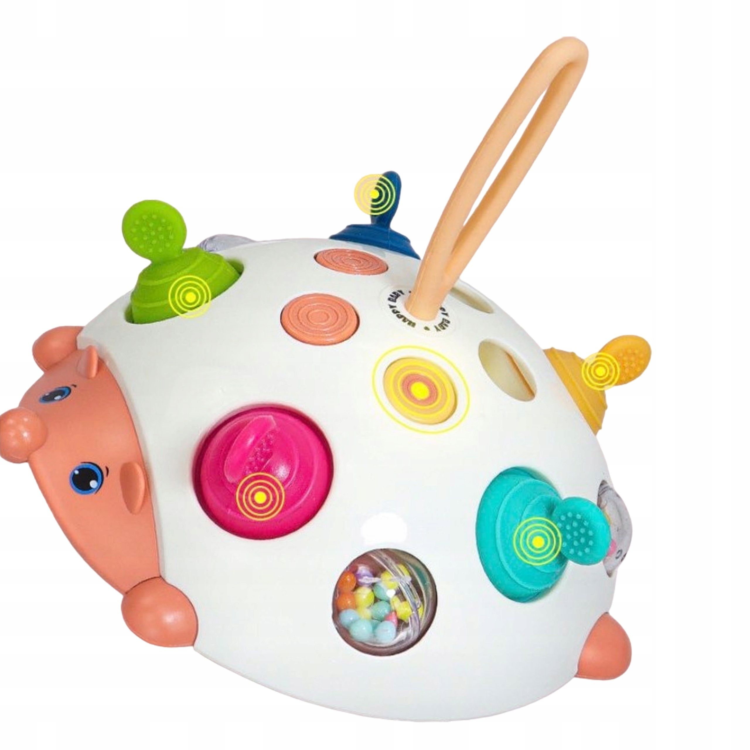 ZABAWKA SENSORYCZNA 4w1 JEŻ POPIT ANTYSTRESOWY JEŻYK GRZECHOTKA WOOPIE Wiek dziecka 18 m +