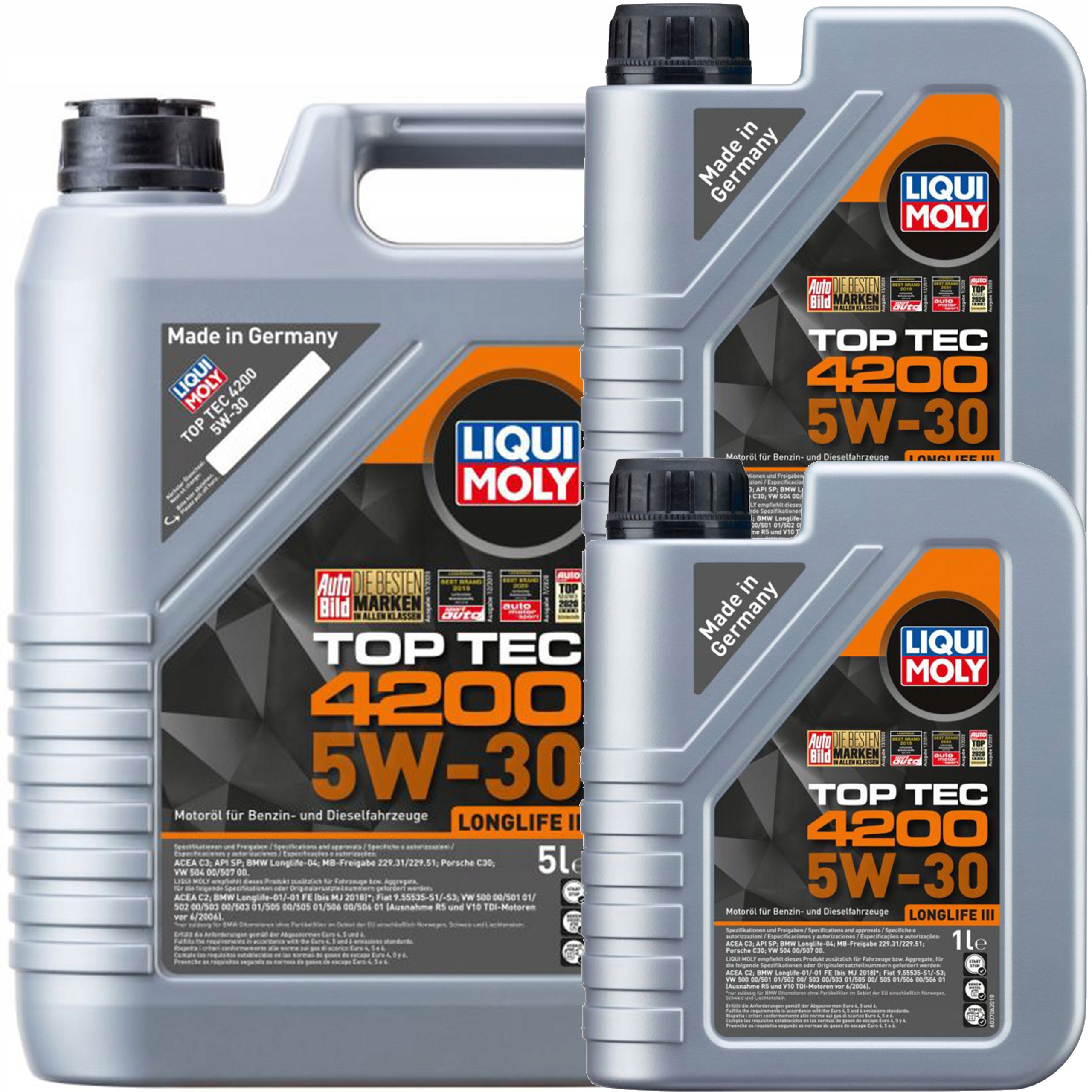 LIQUI MOLY TOP TEC 4200 5W30 LL 5L + 2L