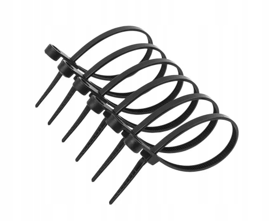 Opaska zaciskowa z pierścieniem montażowym Polax 3,6 x 150 mm czarna 100 sz