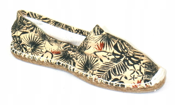 

Klasyczne espadryle sznurkowe lniane len wzory 38