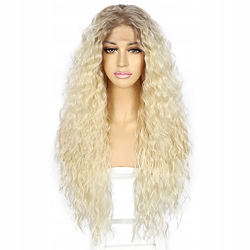 Sapphirewigs Blond vlnitá paruka 66 cm pro ženy
