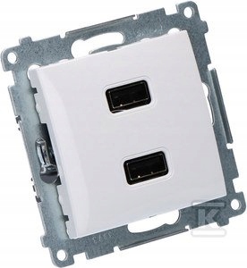 Nabíječka 2XUSB 2.1A, 5V Bílá SIMON54