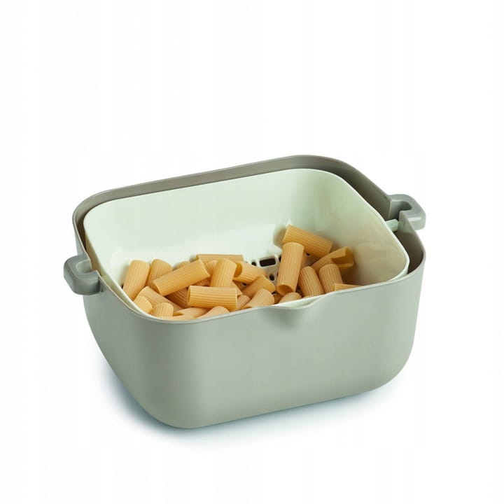 Cedzak spożywczy Zeller, plastikowy, 29,5x23x12, biały/szary Rodzaj cedzak