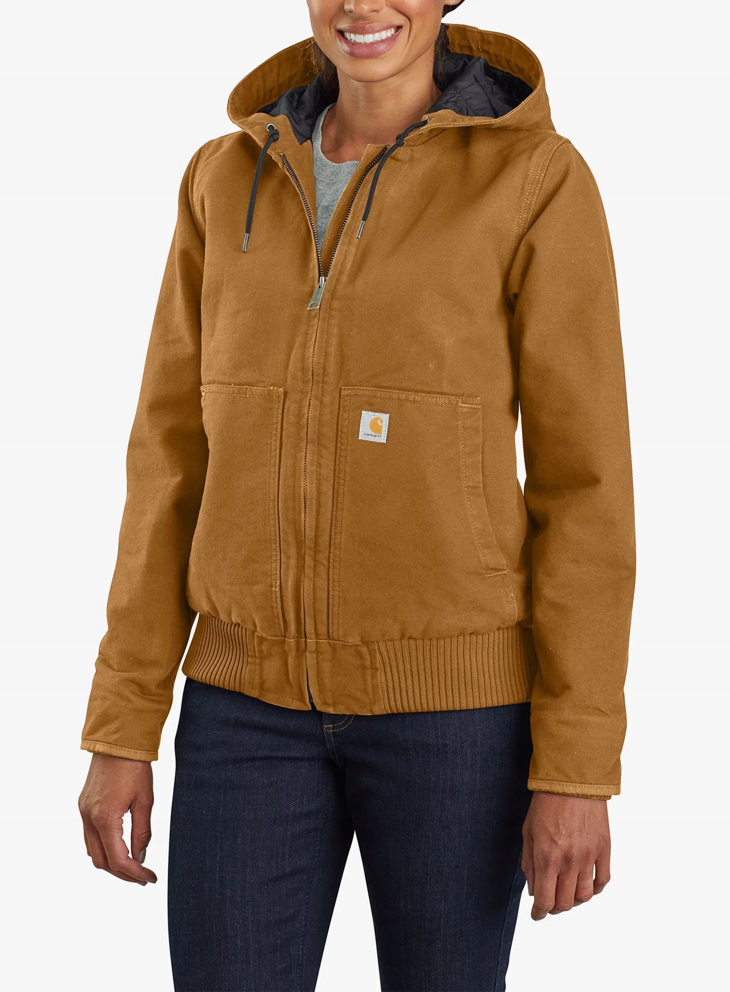 Dámská zateplená bunda Carhartt Washed Duck Active Jacket hnědá S