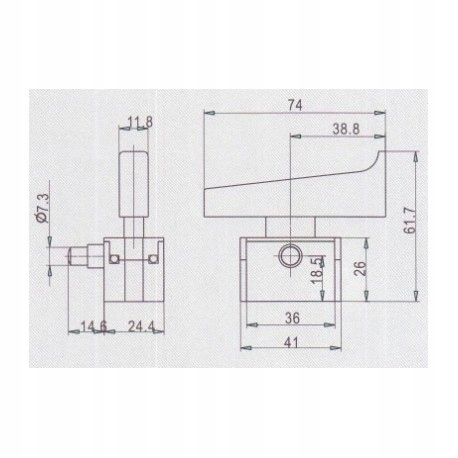 Wyłącznik/włącznik do szlifierki 10A 250V DEDRA EINHELL FERM zamiennik Kod producenta CD462