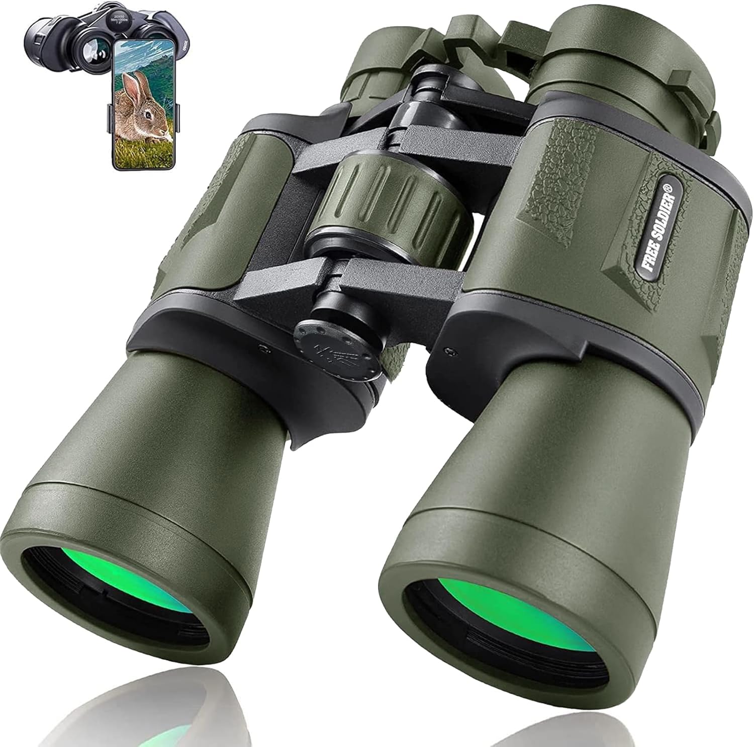 Lornetka Myśliwska 20X50 Profesjonalna Wodoodporna Adapter Do Smartfona