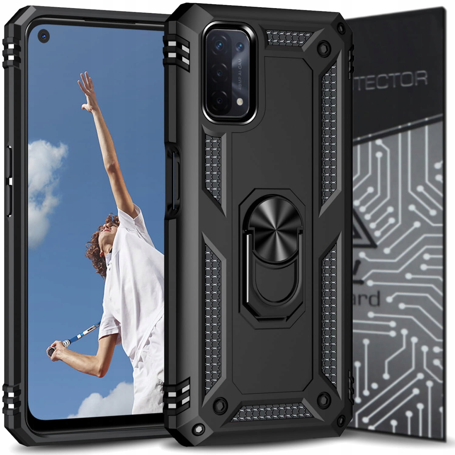 

Case Etui Pancerne+szkło do Oppo A54 5G A74 5G