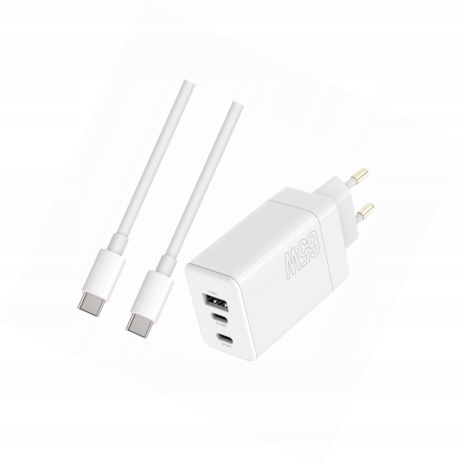 Szybka ładowarka 65W z kablem 1m 3 wejścia do Xiaomi Redmi Note 15 Pro 5G