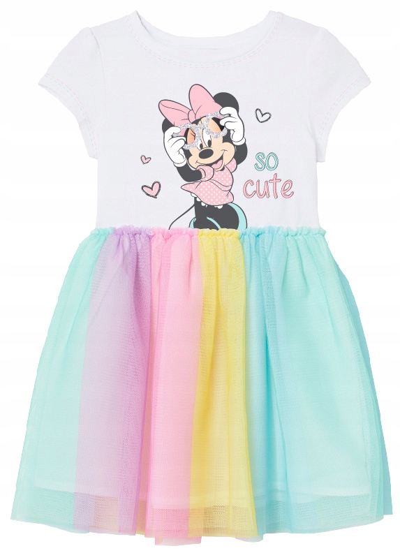

Myszka Minnie Sukienka Krótki Rękaw Tiul 134 R405