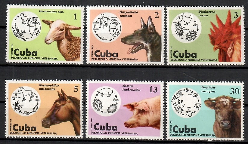 Kuba 1975 Mi 2091-2096 Czyste **