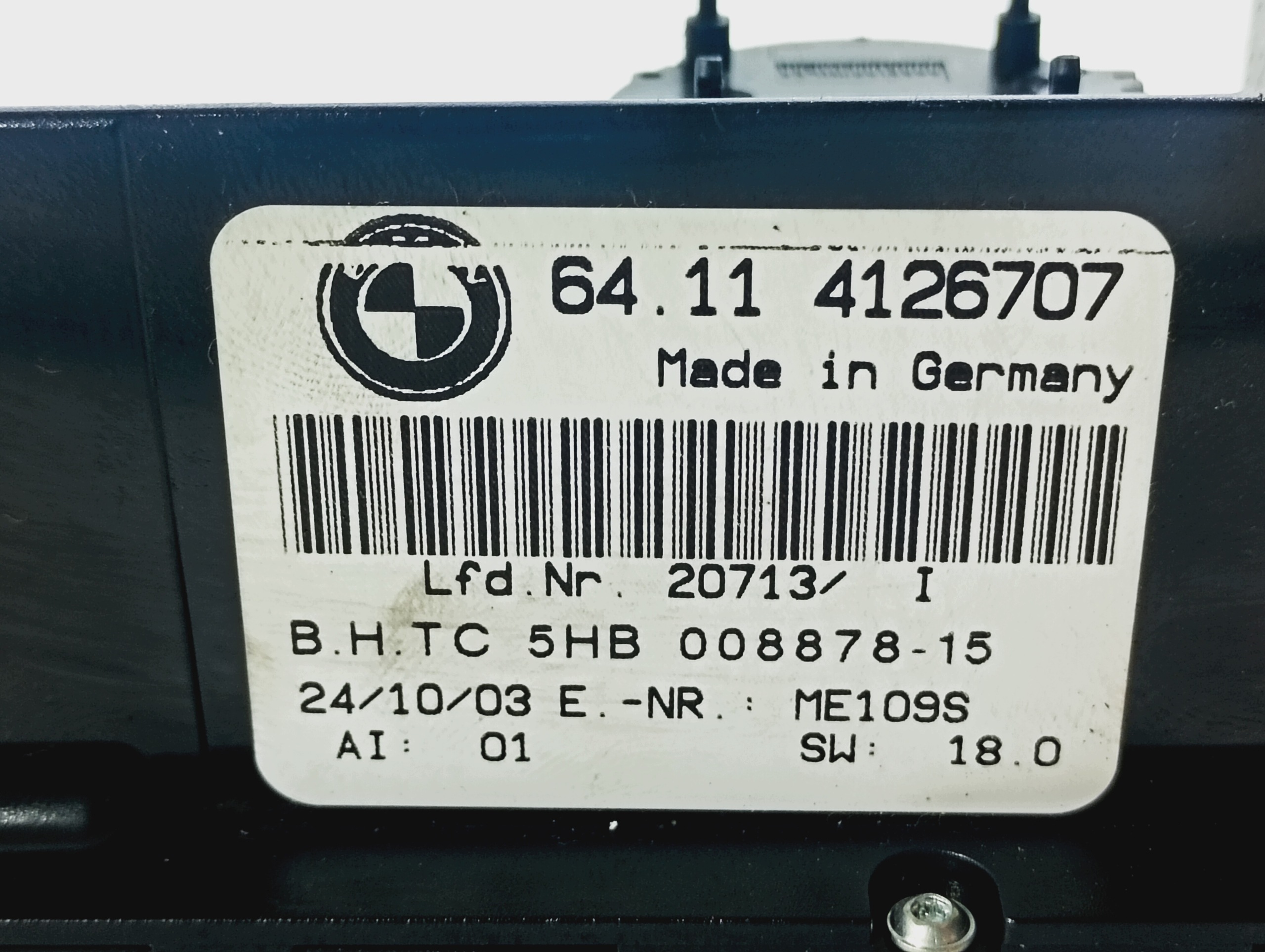 air conditioning control panel heating air conditioning devices BMW 3 III E46 97-07 OE 64114126707