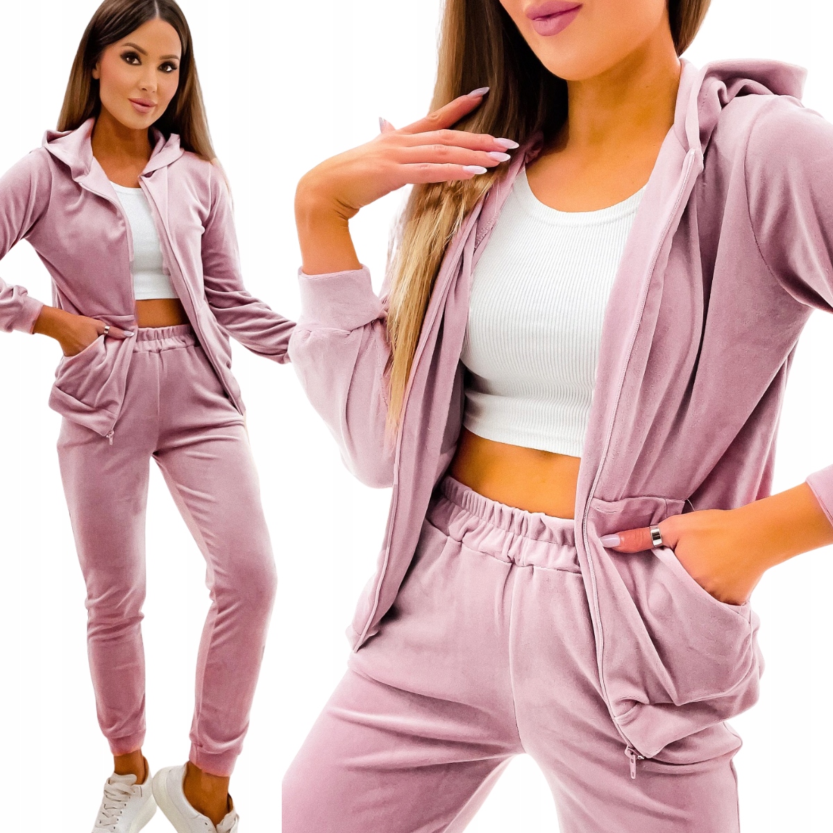 Elegantní teplákovka mikina na zip mikina na zip s kapucí