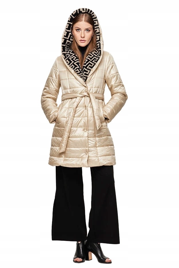 Pikovaná Zimní Bunda OMDL019 Ecru M (38)