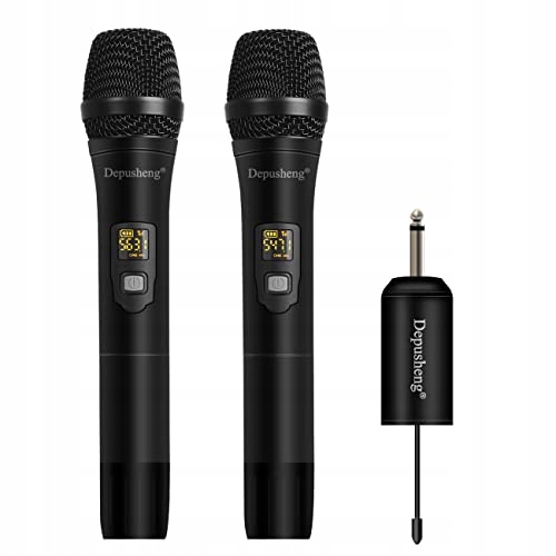 DEPUSHENG W2 UHF Bezprzewodowy System Mikrofonów Do Karaoke i Spotkań — miniatura 2