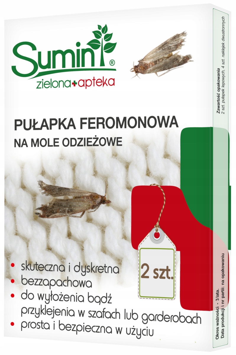 

Sumin Pułapka na mole odzieżowe feromonowa 2 szt.