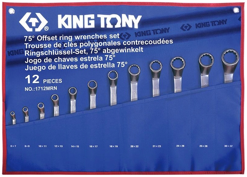 

Klucze oczkowe Odgięte 6-32mm 12sz King Tony 1712M