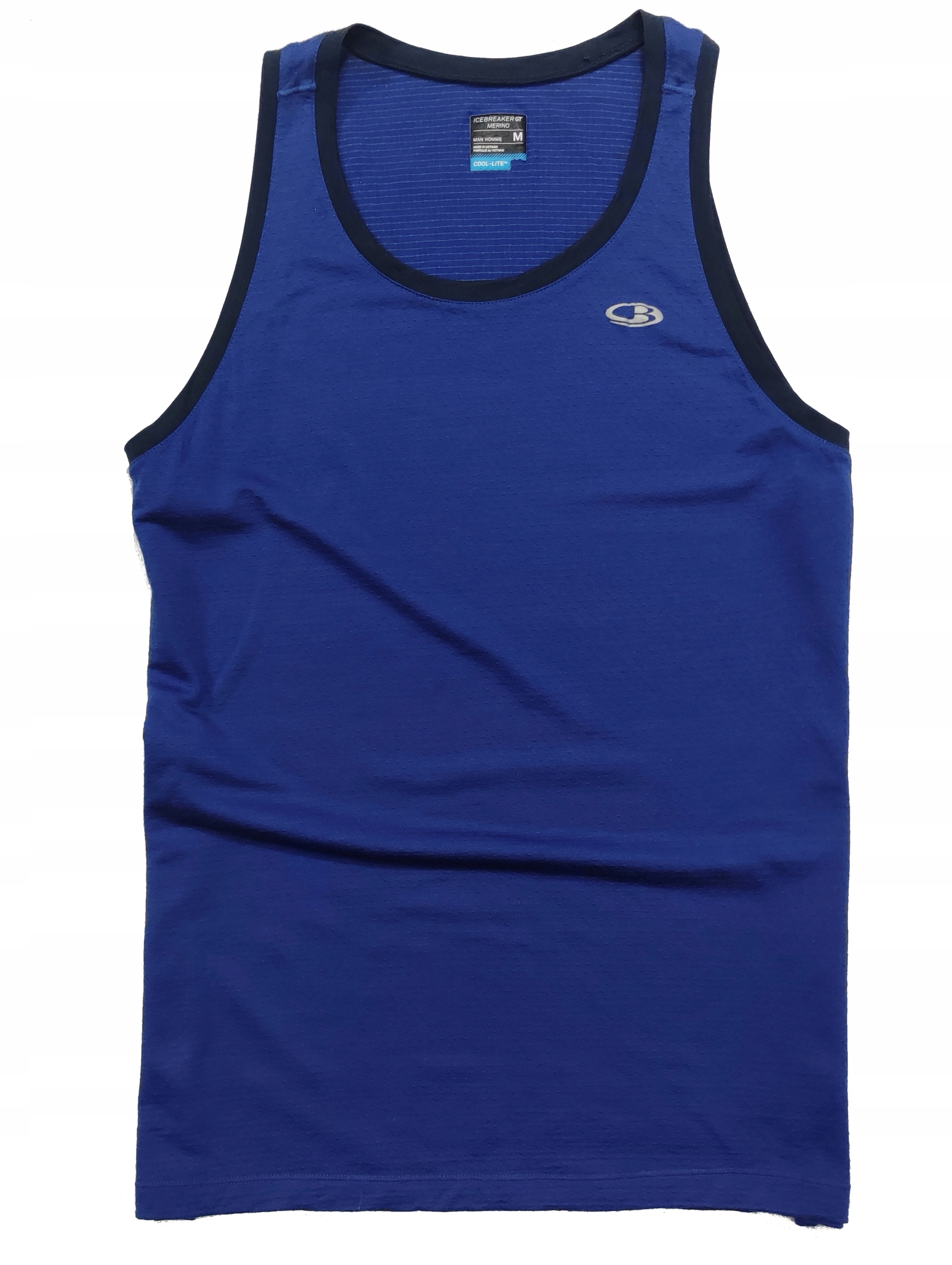 ICEBREAKER Men's Cool-Lite Strike Lite Tank Koszulka Wełna Merino __ M