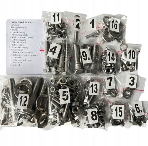 Nová Sada Šroubů Z Nerezové Oceli Wsk 125 Lelek